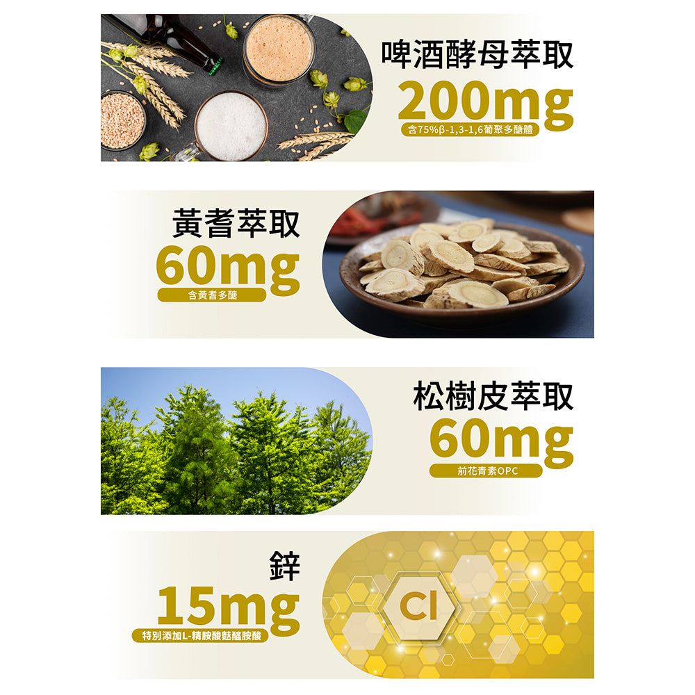 【好葉】葡聚多醣 複方膠囊 30包/盒 1包2粒 調節生理機能 提升保護力 精胺酸 左旋麩醯胺酸 葡聚多糖 商品介紹圖 5