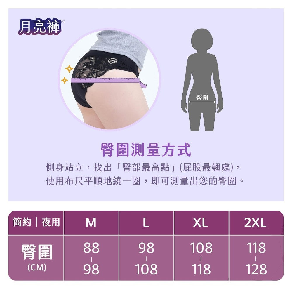 【谷慕慕】月亮褲夜用加長加量高腰吸血內褲 黑/藍 多尺碼 台灣製造 乾爽舒適 專利防漏安心 鋅離子抑菌