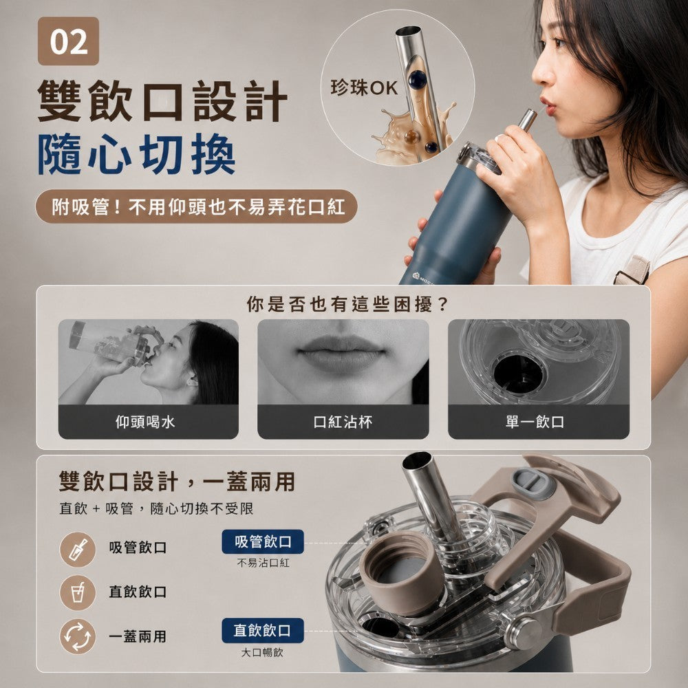 【伴佳家】磁吸雙飲提提杯 900ml 吸飲直飲兩用 附提把 冰霸杯 吸管杯 伴佳家提提杯 環保杯 隨行杯 商品介紹圖 5
