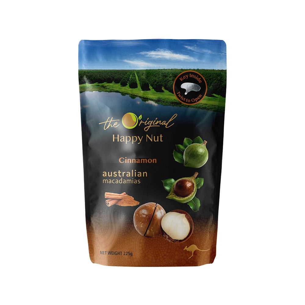 【HappyNut】澳洲帶殼火山豆(附開殼工具) 225g 原味 蜂蜜海鹽香草椰香斑蘭肉桂 澳洲產 夏威夷豆