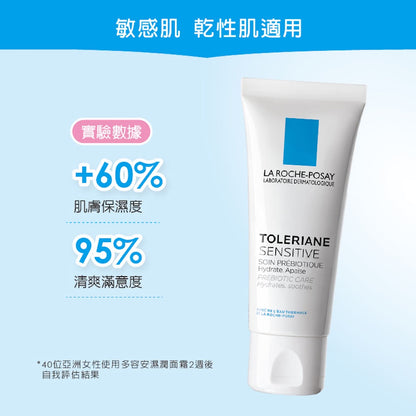 【理膚寶水】多容安舒緩保濕面霜 40ml 含神經醯胺 敏弱肌適用 無酒精 無香精 無色素 無防腐劑