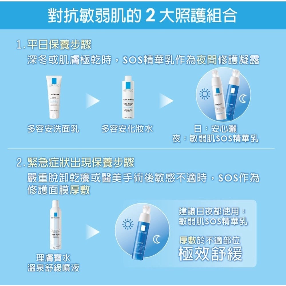 【理膚寶水】多容安極效舒緩修護精華乳 40ml (清爽型/潤澤型)