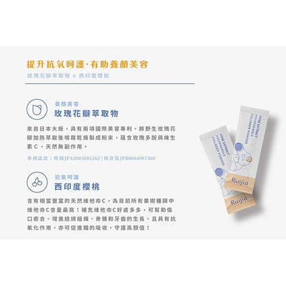 【Ruijia露奇亞】玫瑰萃取膠原蛋白 65包/袋 無添加物 專利玫瑰多酚 養顏美容 胜肽級膠原蛋白