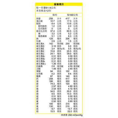 【益富】益力康 高纖 750g/罐 奶素可食 100%濃縮乳清蛋白 未添加動物性油脂 增強營養吸收
