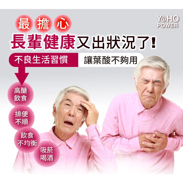 【悠活原力】超級葉酸+鐵(甘氨酸亞鐵)植物膠囊 60粒/盒 銀髮必備 改善循環 全素可食 補足營養能量