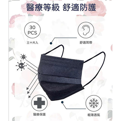 【丞威】醫療級平面滿版口罩 30入/盒 莫蘭迪色系 12色可選 醫用口罩 醫療口罩 成人口罩 台灣製造雙鋼印