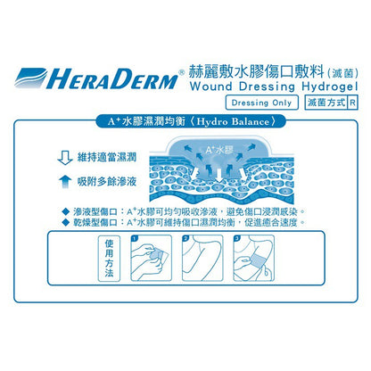 售完為止【赫麗敷】水膠傷口敷料 (滅菌) 5cmx6cm 5片/盒