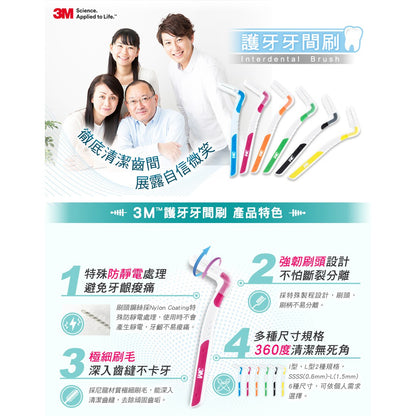 【3M】護牙牙間刷 全系列 (I型/L型) 4入裝 共12款 SSS SS S M L 台灣製造 3M牙間刷