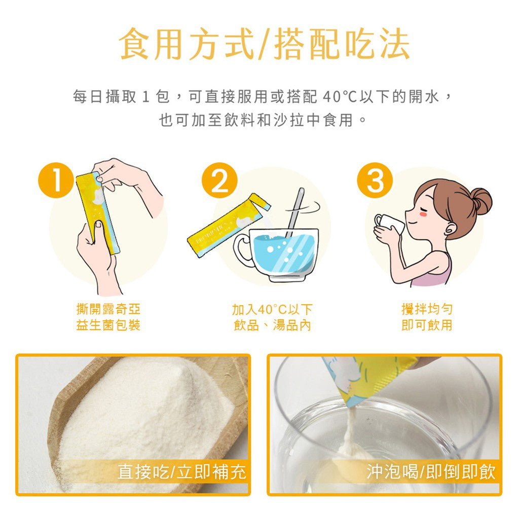 【Ruijia露奇亞】優舒益生菌 65包/袋 母乳培養專利菌株 調整日常體質 200億活菌 專利八大益菌