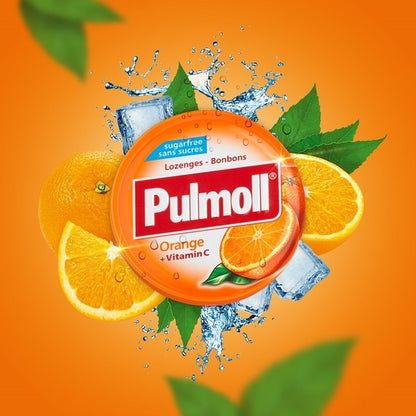【寶潤Pulmoll】無糖潤喉糖 45g 櫻桃/超涼薄荷/山茶尤加利/檸檬/橘子 五款可選 德國進口