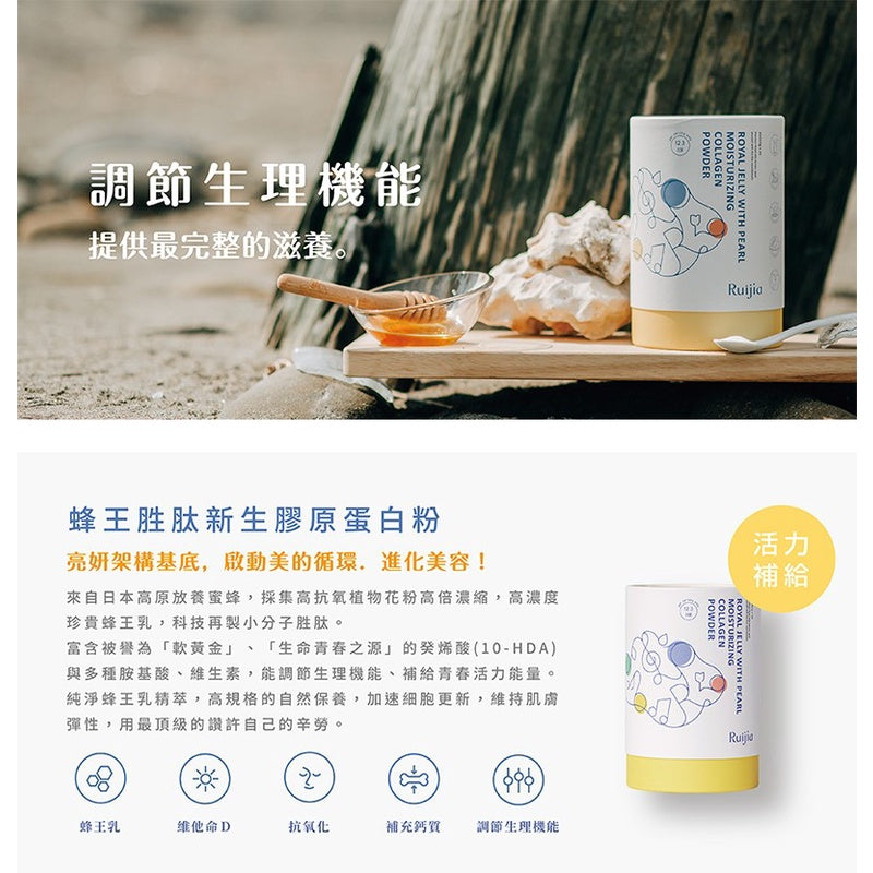 【Ruijia露奇亞】蜂王胜肽膠原蛋白 30包/盒 補充包 高濃度純淨蜂王乳 孕期補養 小分子好吸收