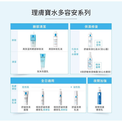 【理膚寶水】多容安夜間修護精華乳 40ml (安心晚霜) 神經胜肽 舒緩敏弱肌膚不適 適用於敏感肌、乾性肌膚