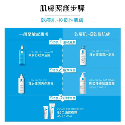 【理膚寶水】理必佳極效滋潤霜 400ml/200ml 獨家AP+M活性成分 含雪亞脂 成人兒童嬰幼兒均適用