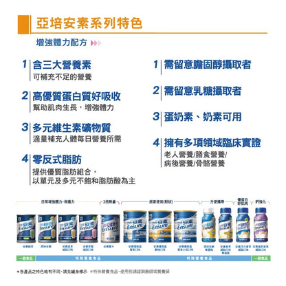 【亞培】安素塑膠罐系列 24罐箱購 安素沛力 高鈣少甜 菁選香草少甜 菁選原味 新鮮效期 優蛋白配方