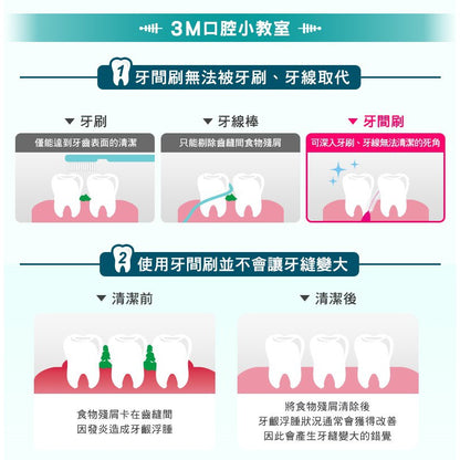 【3M】護牙牙間刷 全系列 (I型/L型) 4入裝 共12款 SSS SS S M L 台灣製造 3M牙間刷