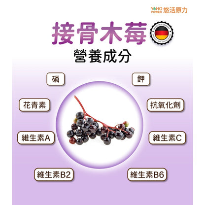 【悠活原力】小悠活多醣體咀嚼錠 30粒/瓶 添加接骨木莓 專利葡聚多醣 高活性鋅酵母 添加維生素C