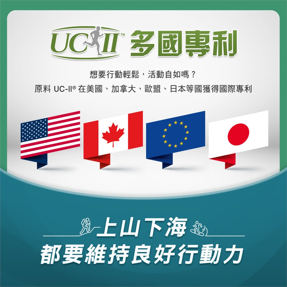 【挺立】關鍵雙效錠 42錠/盒 挺立關鍵雙效錠 UC-II 突破性雙效配方 靈活行動力