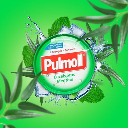 【寶潤Pulmoll】無糖潤喉糖 45g 櫻桃/超涼薄荷/山茶尤加利/檸檬/橘子 五款可選 德國進口