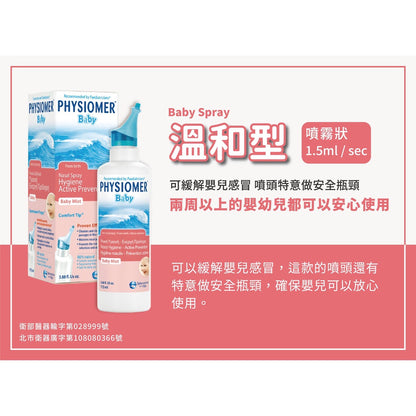 【舒喜滿】洗鼻器 一般型/溫和型/高張型/加強型 四款可選 舒喜滿洗鼻器 PHYSIOMER