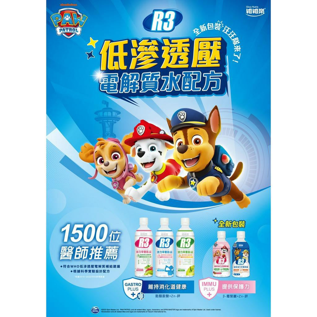 【維維樂】R3幼兒活力平衡飲品 350mL (草莓奇異果/柚子) 電解水 電解質 維維樂R3 幼兒電解水