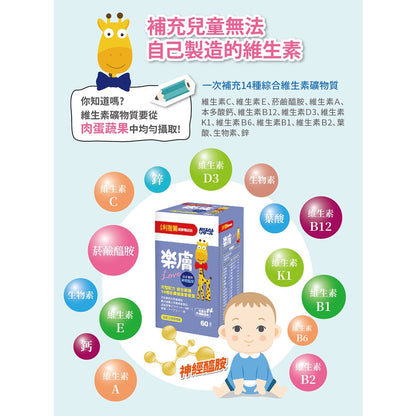 【小兒利撒爾】樂膚LOVE咀嚼錠 60錠/盒 藍莓口味 日本專利神經醯胺 兒童營養補充品