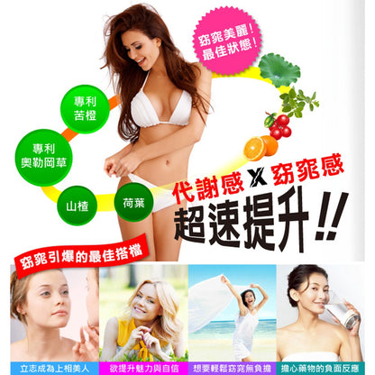 【日本味王】窈窕元素膠囊 90粒/盒 日本專利奧勒岡草 增加飽足感 東阪AJIOU