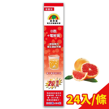 【森萊富SUNLIFE】維他命發泡錠 24錠(增量版) 維他命C1000/鎂+B6/維他命B群/鐵+C