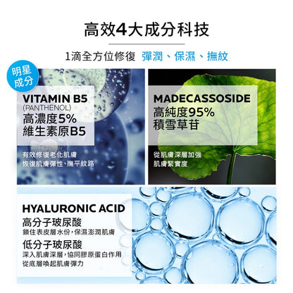 【理膚寶水】B5彈潤修復精華(B5小藍瓶) 30ml 敏感肌適用 含維生素原B5 積雪草苷