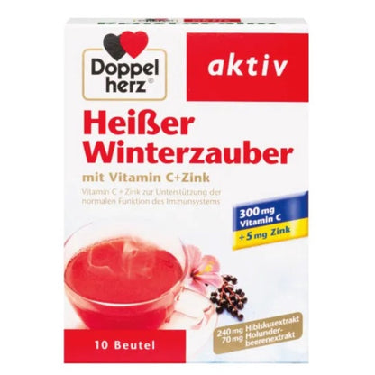 【德之寶Doppelherz】接骨木萃取沖泡飲 10包/盒 台灣公司貨 維生素C+鋅 德國雙心 提升防護力