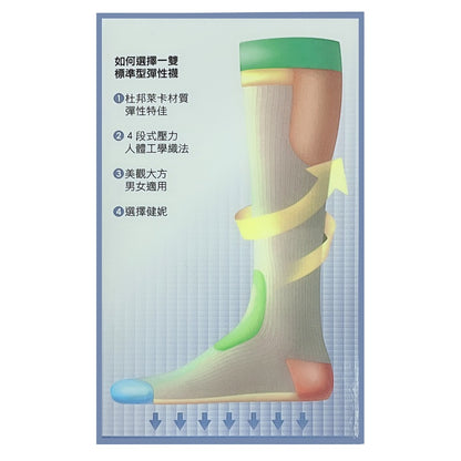 【健妮】飛力醫療彈性襪 膚色黑色 多種尺寸 200丹/280丹/360丹 褲襪/中筒襪/小腿襪
