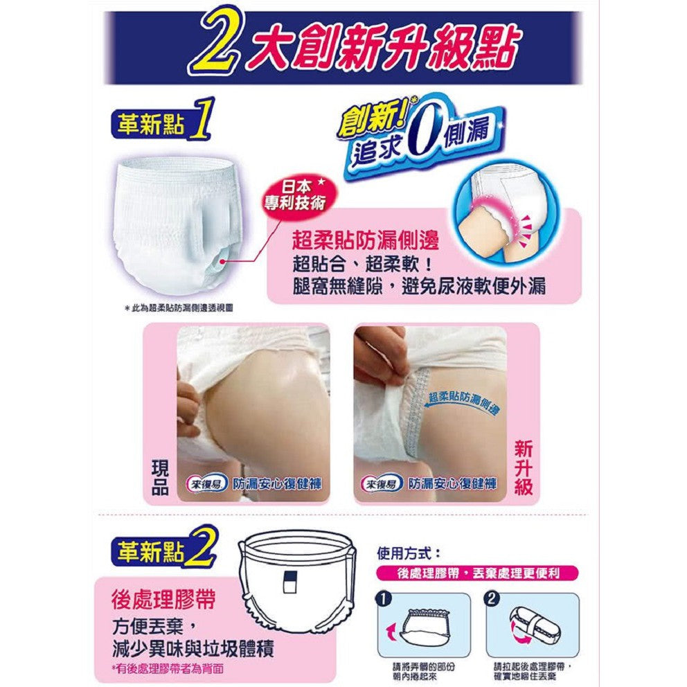【來復易】防漏安心復健褲 M號/L號/XL號 成人紙尿褲