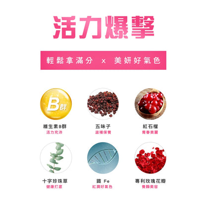 【日本味王】女用維生素B群加強錠 60粒/盒 綜合維生素B群 五味子萃取 紅石榴 東阪AJIOU