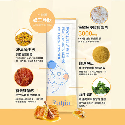 【Ruijia露奇亞】蜂王胜肽膠原蛋白 30包/盒 補充包 高濃度純淨蜂王乳 孕期補養 小分子好吸收