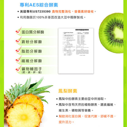 【日本味王】奇異綜合酵素加強錠 60粒/盒 多酵合一 改變菌叢生態 維持消化道機能 東阪AJIOU
