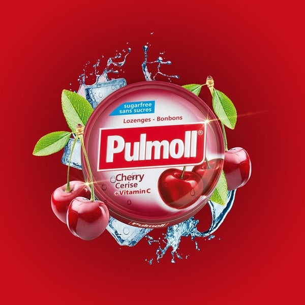 【寶潤Pulmoll】無糖潤喉糖 45g 櫻桃/超涼薄荷/山茶尤加利/檸檬/橘子 五款可選 德國進口