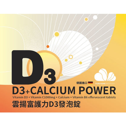 【雲揚生技】維他命發泡錠系列 4顆/排 美莓C500/維他命D3/電解質/綜合維他命 獨立保鮮包 德國進口