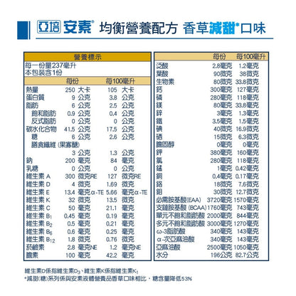 【亞培】安素塑膠罐系列 24罐箱購 安素沛力 高鈣少甜 菁選香草少甜 菁選原味 新鮮效期 優蛋白配方