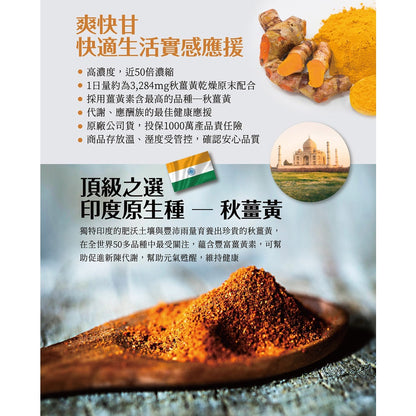 【ITOH井藤】爽快甘 秋薑黃 錠狀食品 300粒/盒 60日份 促進代謝 熱銷700萬瓶 應酬必備