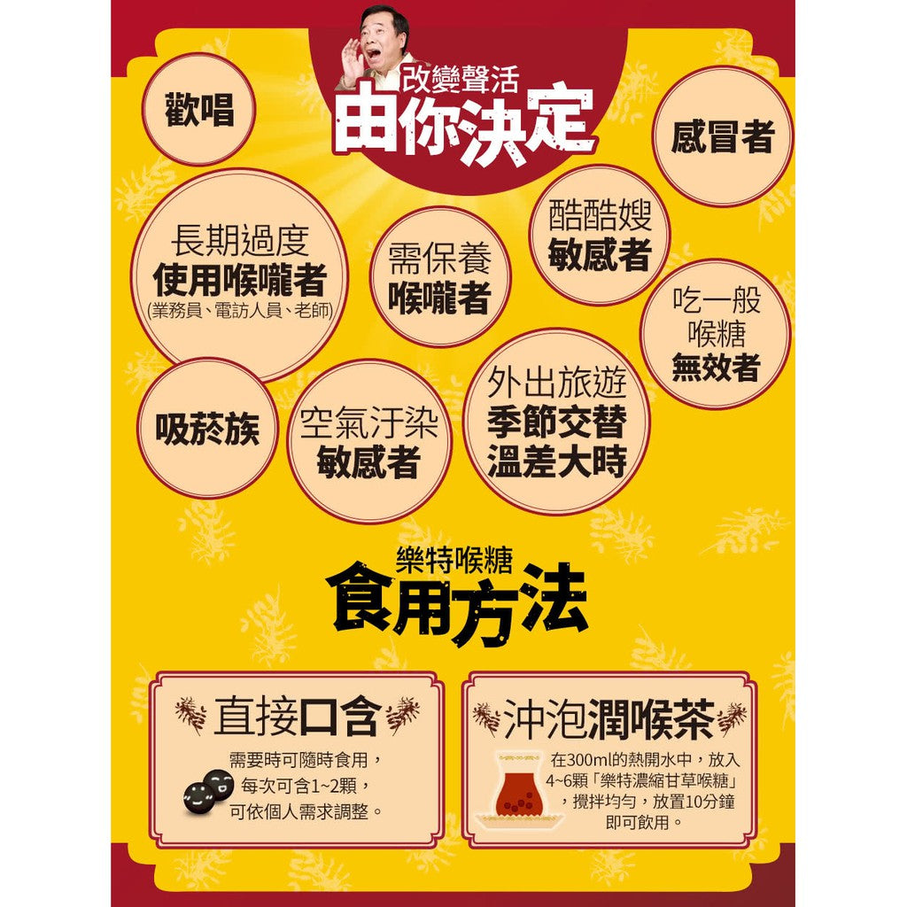 【維維樂】樂特濃縮甘草喉糖 2入組(加贈20包) 樂特喉糖 授權經銷
