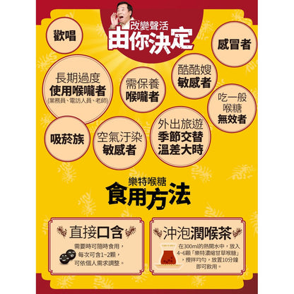 【維維樂】樂特濃縮甘草喉糖 2入組(加贈20包) 樂特喉糖 授權經銷