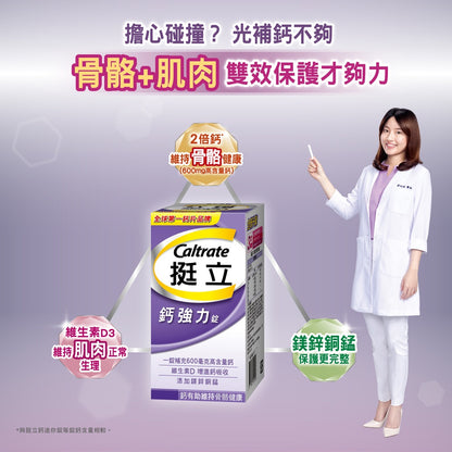 【挺立】鈣強力錠 100+28錠/100錠/60錠/28錠 全球第一鈣片品牌 添加維生素D 挺立鈣