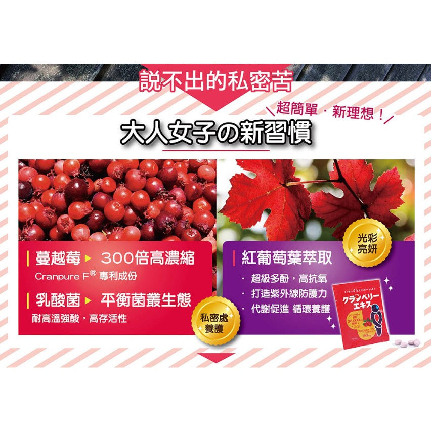 【IKOR醫珂】私舒蔓 蔓越莓益生菌 15包/盒 日本製 紅葡萄葉萃取 私密調理 獨家專利成分