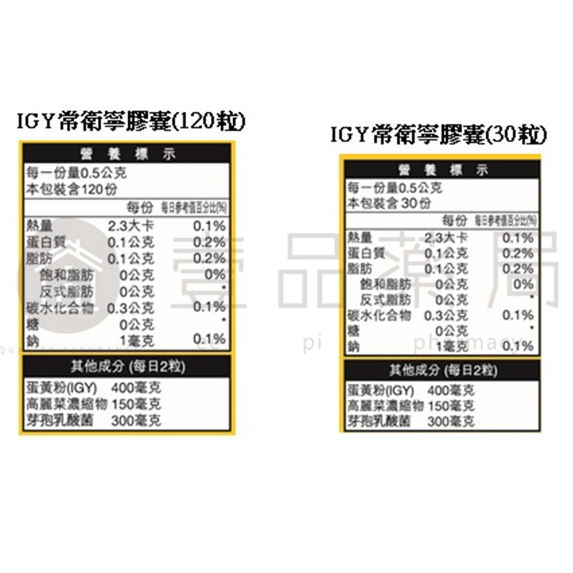【橙心國際】常衛寧IGY膠囊 買120粒送30粒 維生素U 奶蛋素 調整體質 IGY 買大送小