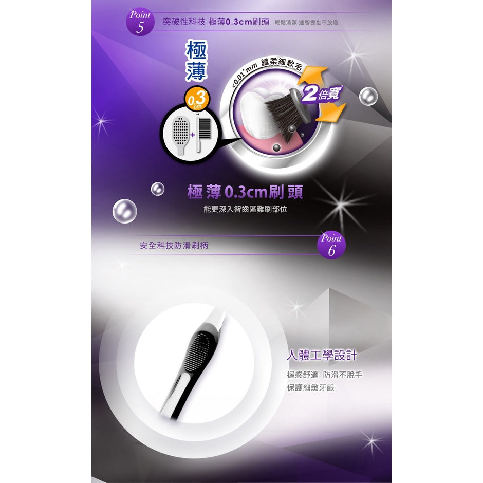 【刷樂】極薄炭速淨牙刷 3入/組 2倍炭微粒 速淨清新 刷樂牙刷 細軟毛牙刷 快速清除牙菌斑 保護牙齦