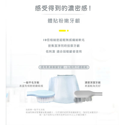 【刷樂】濃密深潔牙刷(聶永真聯名款) 1入 全新厭色系 刷樂牙刷 超輕無感纖細軟毛 低刺激 敏弱齦適用