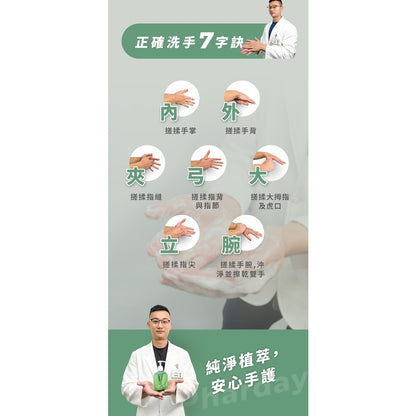 【健生活X美琪】Pharday抗菌洗手露 300g/罐 植萃洗手乳 茶樹配方 自然防護 肌膚淨化