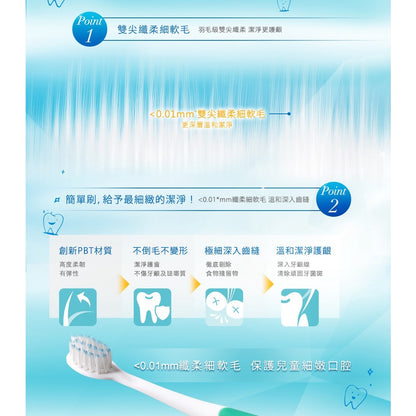 【刷樂】極薄防蛀兒童牙刷 3入/組 安全刷柄 保護兒童牙齒 細軟毛兒童牙刷 刷樂兒童牙刷 刷樂牙刷