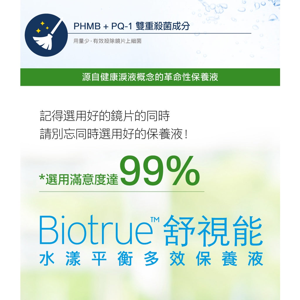 【博士倫】瑞霖水漾清新多效保養液/舒視能水漾平衡多效保養液 (附保養盒) 結合水潤與清潔