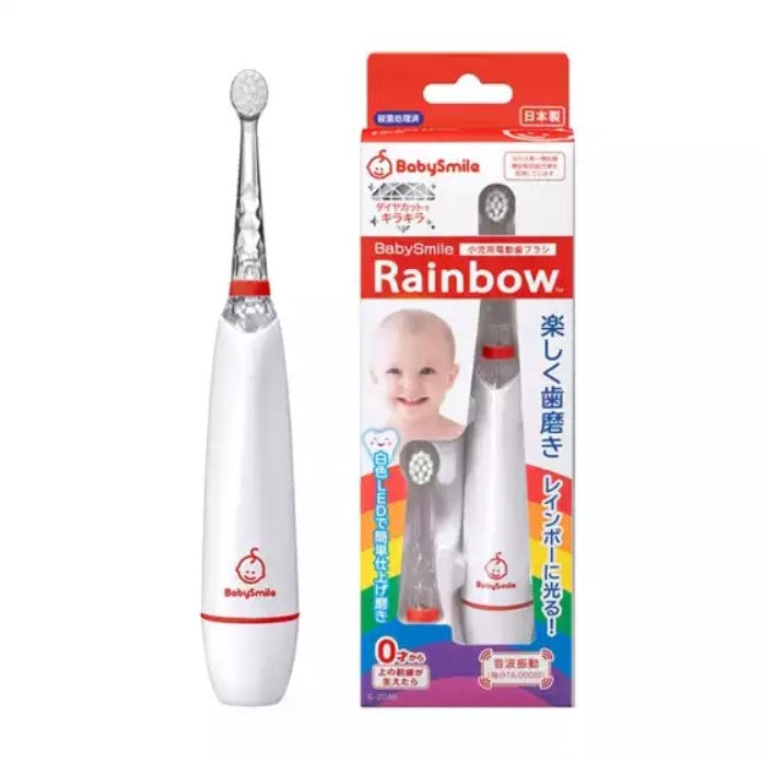 【BabySmile】炫彩變色兒童電動牙刷 日本製 0歲以上適用 七彩電動牙刷 超柔軟刷毛 不傷乳齒