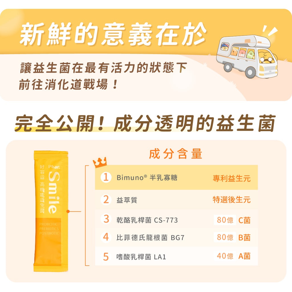 【好容益】高機能益生菌 30包/盒 新鮮有感 調節消化道機能 好容益益生菌 微笑藥師監製 專利CBT包埋技術